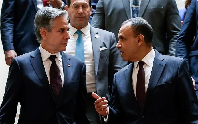  وزيرا خارجية مصر وأمريكا يبحثان تطورات الوضع في غزة وسوريا