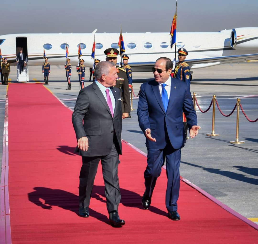 الرئيس السيسى يستقبل الملك عبدالله الثانى ملك الأردن